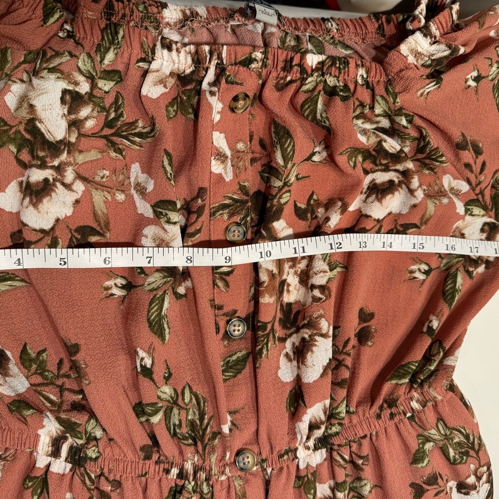 🤎 J FOR JUSTIFY Floral Short Sleeve Lined Dress - Picture 4 of 5
